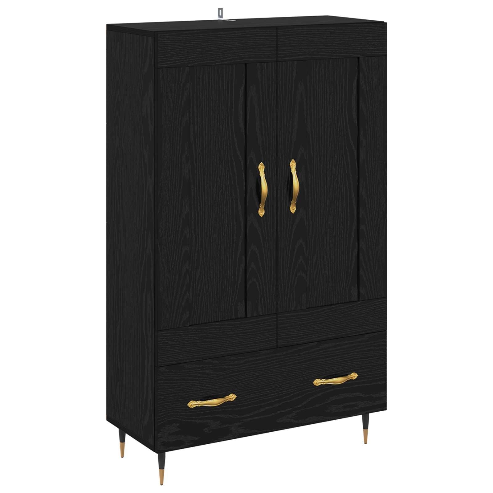 Highboard Zwart Eiken 69,5 x 31 x 115 cm - 54% Korting