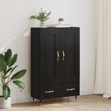 Highboard Zwart Eiken 69,5 x 31 x 115 cm - 54% Korting