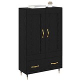 Highboard Zwart Eiken 69,5 x 31 x 115 cm - 54% Korting