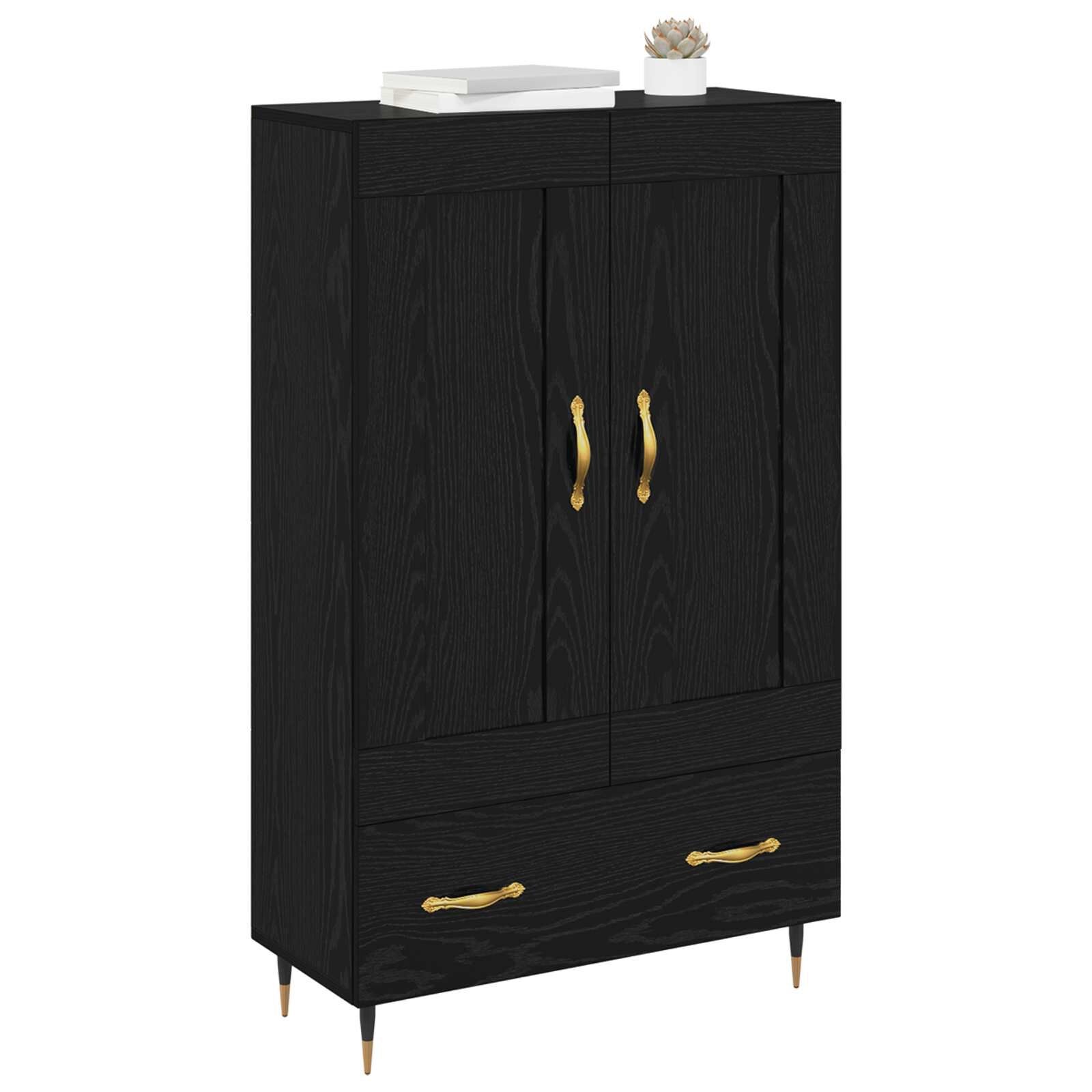 Highboard Zwart Eiken 69,5 x 31 x 115 cm - 54% Korting