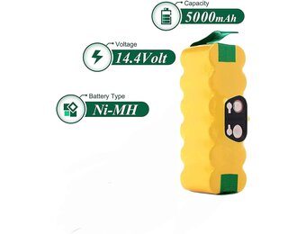 BATTOOL Vervangende Accu voor iRobot Roomba 14,4V 5000 mAh Ni-MH Geel - 28% Korting!