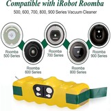 BATTOOL Vervangende Accu voor iRobot Roomba 14,4V 5000 mAh Ni-MH Geel - 28% Korting!