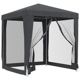 VidaXL Partytent 2x2m Antraciet met 4 Mesh Zijwanden - 34% Korting