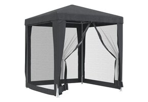 VidaXL Partytent 2x2m Antraciet met 4 Mesh Zijwanden - 34% Korting