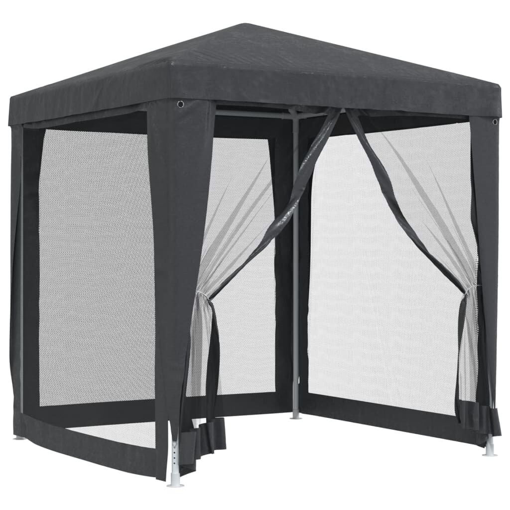 VidaXL Partytent 2x2m Antraciet met 4 Mesh Zijwanden - 34% Korting
