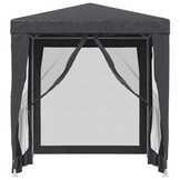 VidaXL Partytent 2x2m Antraciet met 4 Mesh Zijwanden - 34% Korting