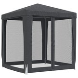 VidaXL Partytent 2x2m Antraciet met 4 Mesh Zijwanden - 34% Korting