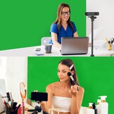 JEBUTU Green Screen 1.5x2m met Statief & Klemmen - 50% Korting