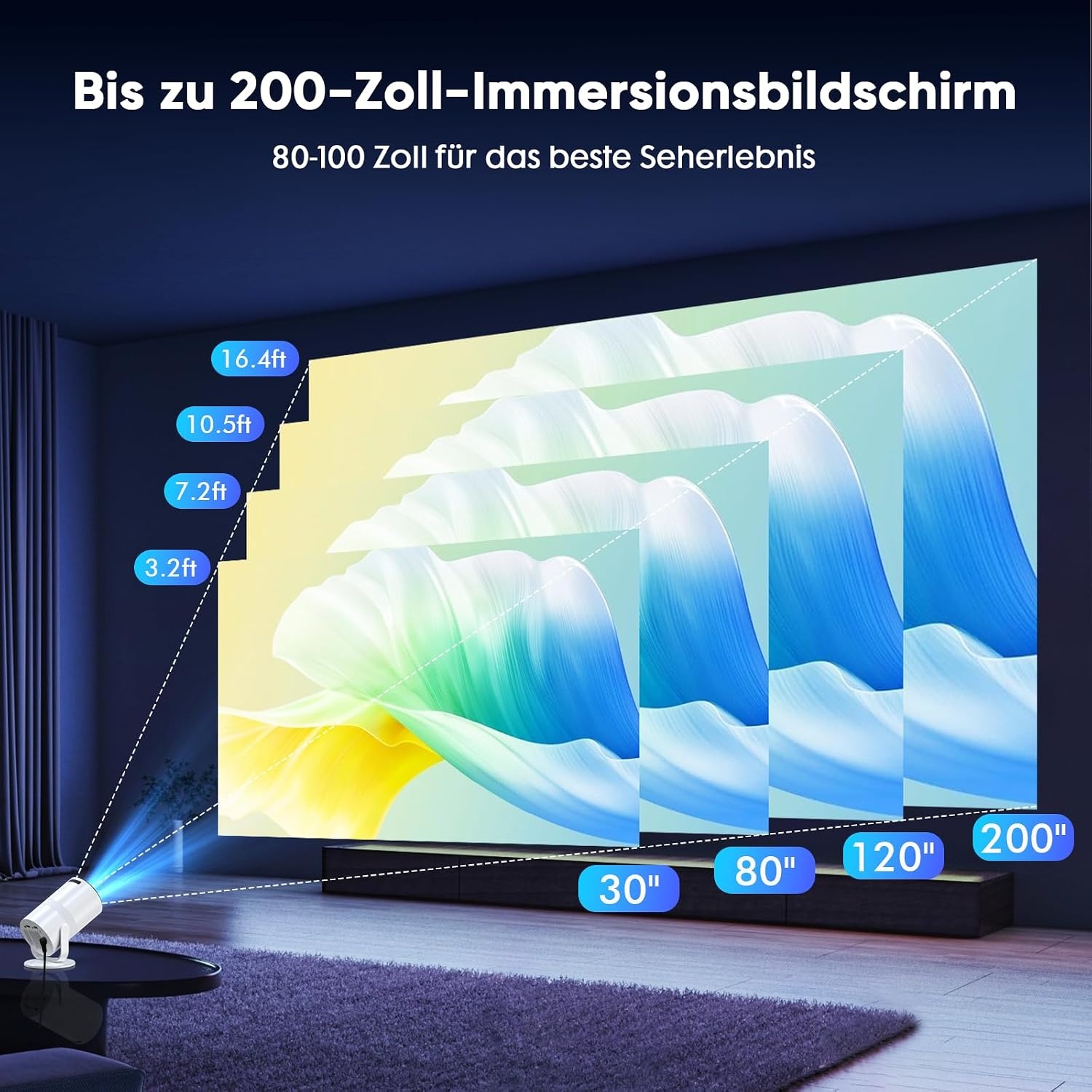 Mini Beamer Home Cinema met GTV - Compact & Mobiel - 34% Korting