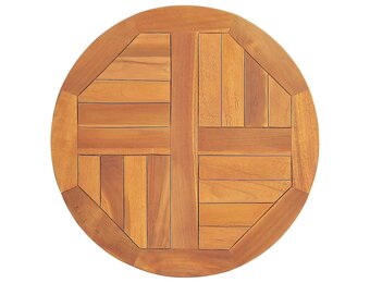 Tafelblad Massief Teakhout Rond 50cm 2.5cm Dik - 53% Korting