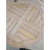 Tafelblad Massief Teakhout Rond 50cm 2.5cm Dik - 53% Korting
