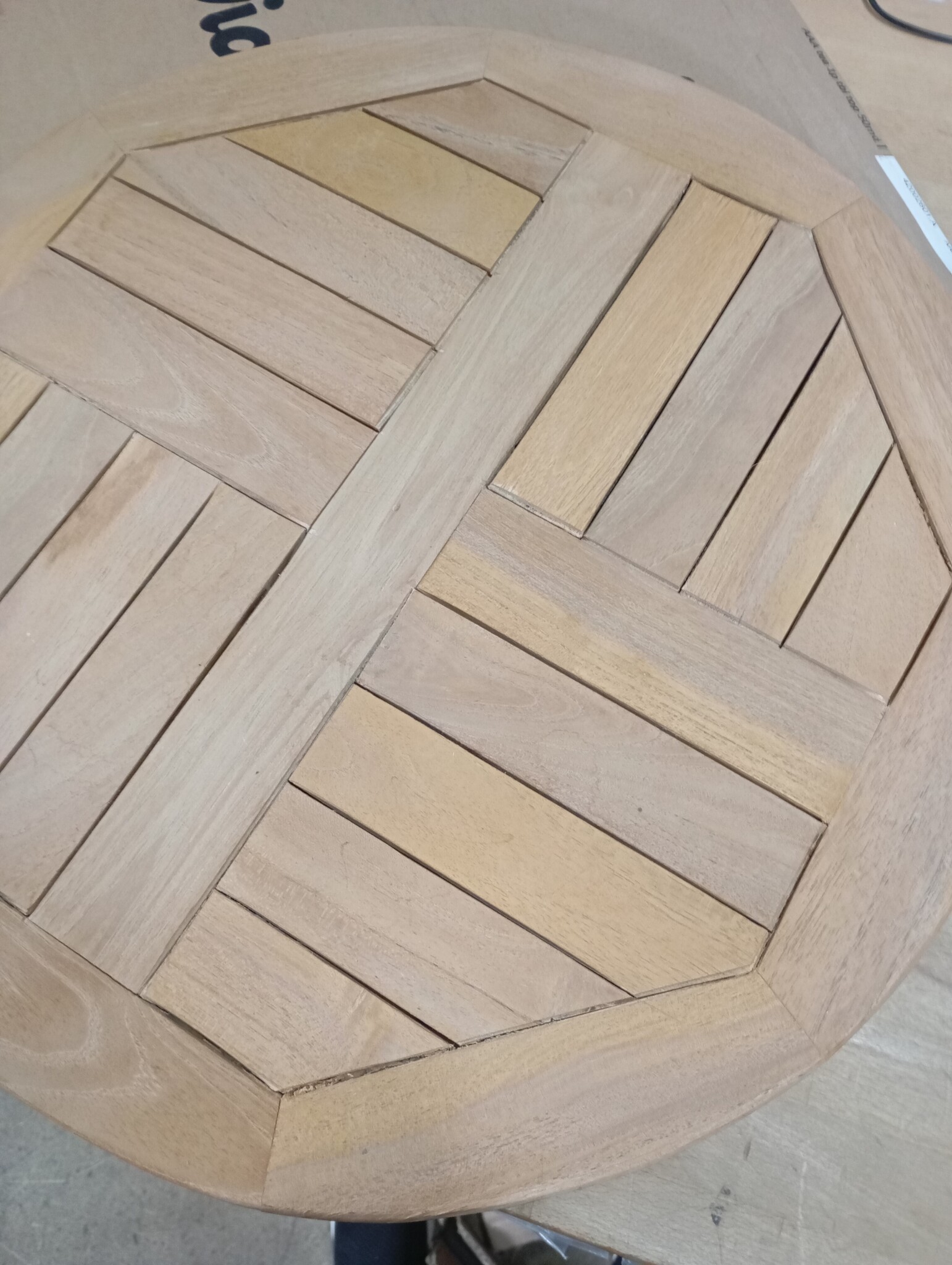 Tafelblad Massief Teakhout Rond 50cm 2.5cm Dik - 53% Korting