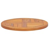 Tafelblad Massief Teakhout Rond 50cm 2.5cm Dik - 53% Korting