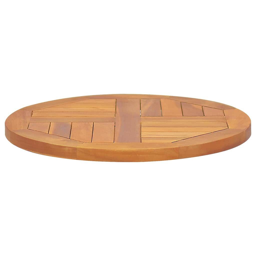 Tafelblad Massief Teakhout Rond 50cm 2.5cm Dik - 53% Korting