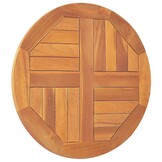 Tafelblad Massief Teakhout Rond 50cm 2.5cm Dik - 53% Korting