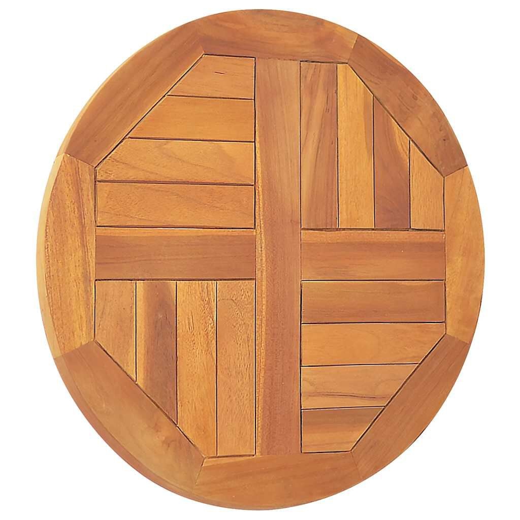 Tafelblad Massief Teakhout Rond 50cm 2.5cm Dik - 53% Korting