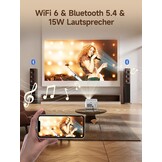 Beamer 1080P 4K Native 800 ANSI met Android 14 & WiFi 6 (35% Korting)