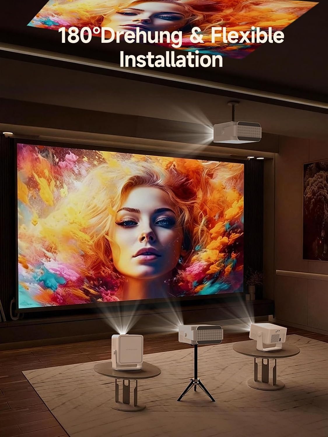Beamer 1080P 4K Native 800 ANSI met Android 14 & WiFi 6 (35% Korting)