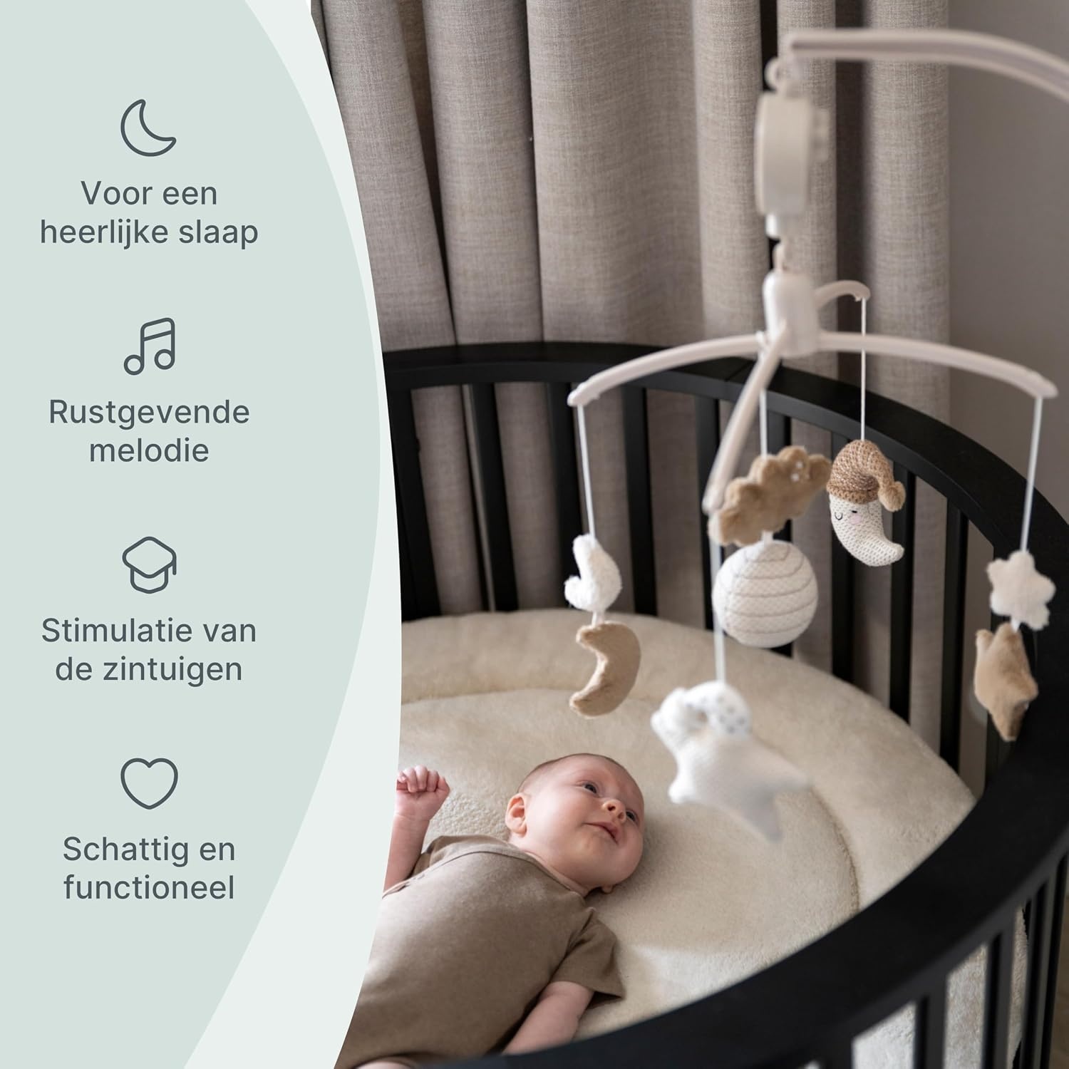Muziekmobiel Baby's Only Clay/Warm Linen - 34% Korting
