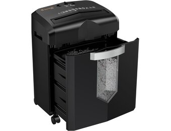 Papiervernietiger P-4: 16L, Zwart, Vernietigt CD's & Creditcards - 34% Korting