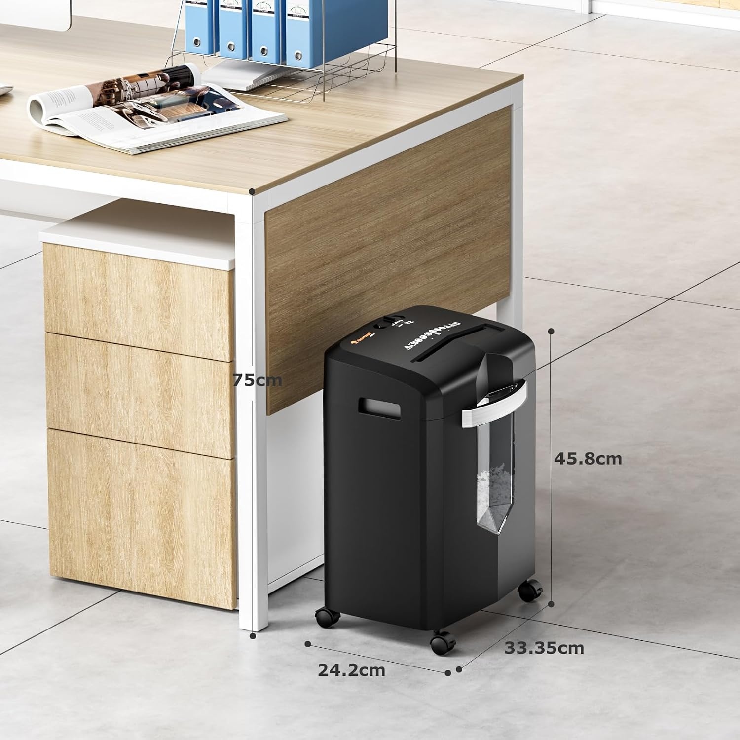 Papiervernietiger P-4: 16L, Zwart, Vernietigt CD's & Creditcards - 34% Korting