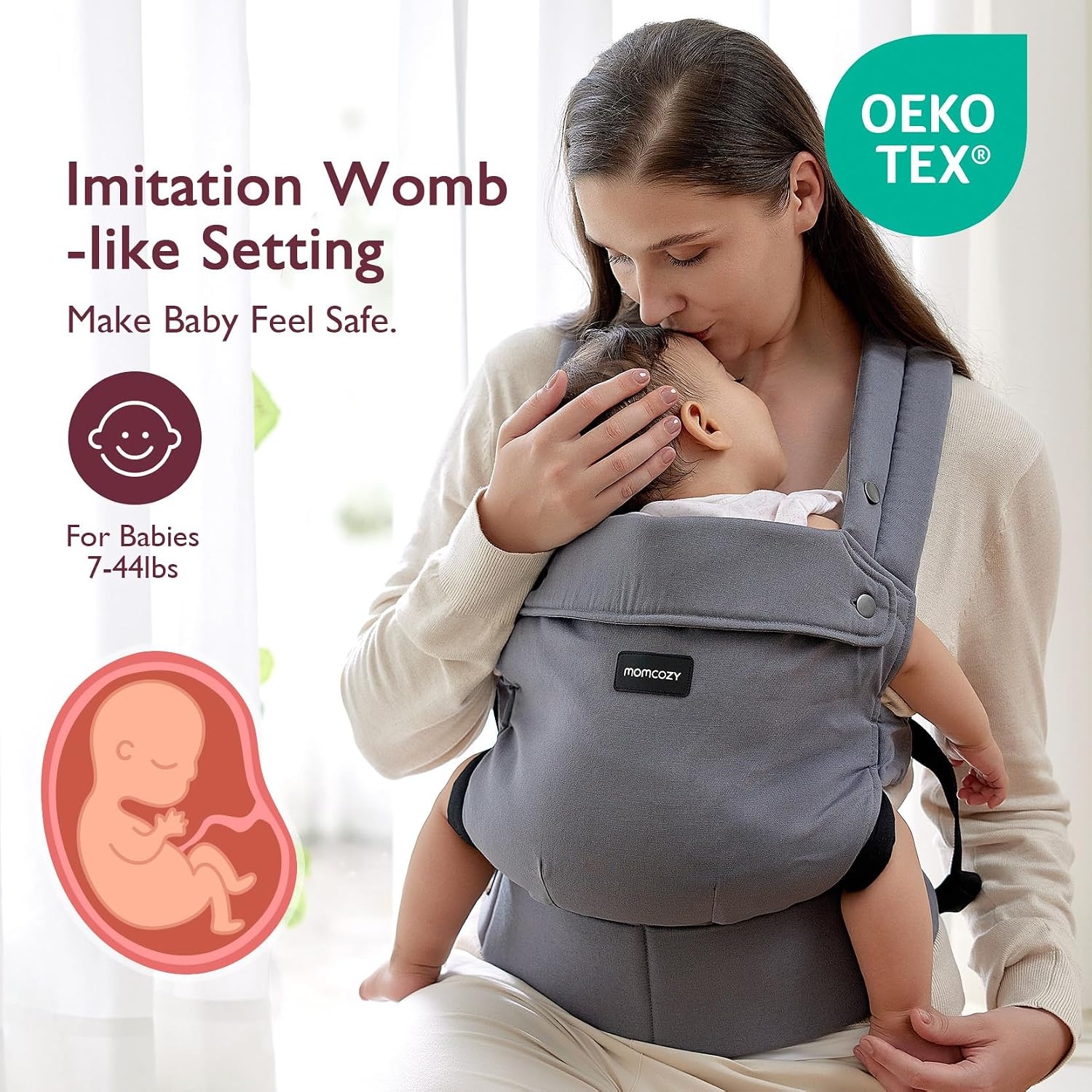 Ergonomische Babydrager Grijs (3-20 kg) - 34% Korting