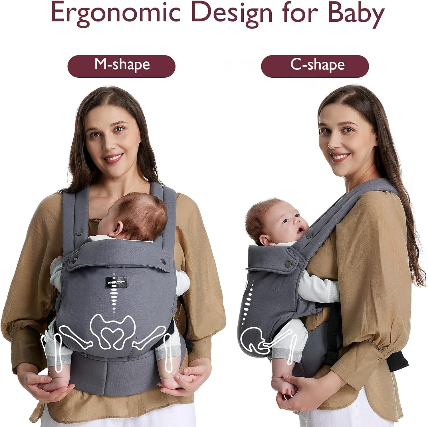 Ergonomische Babydrager Grijs (3-20 kg) - 34% Korting