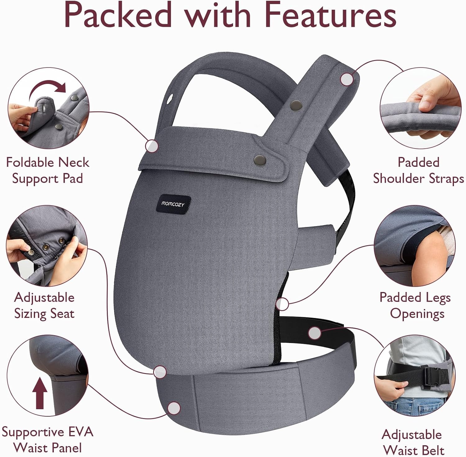 Ergonomische Babydrager Grijs (3-20 kg) - 34% Korting