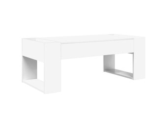 Salontafel Wit 110x50x41cm Bewerkt Hout - 53% Korting