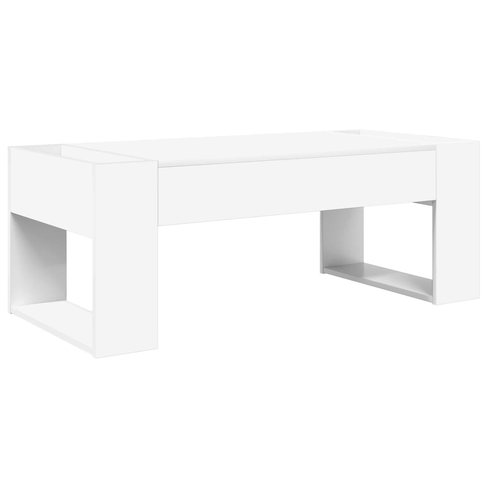 Salontafel Wit 110x50x41cm Bewerkt Hout - 53% Korting