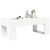 Salontafel Wit 110x50x41cm Bewerkt Hout - 53% Korting