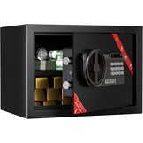 KABISAFE Elektronische Kluis 25L - Zwart - Cijferslot & Sleutel - 25x35x25 cm - 34% Korting
