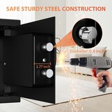 KABISAFE Elektronische Kluis 25L - Zwart - Cijferslot & Sleutel - 25x35x25 cm - 34% Korting