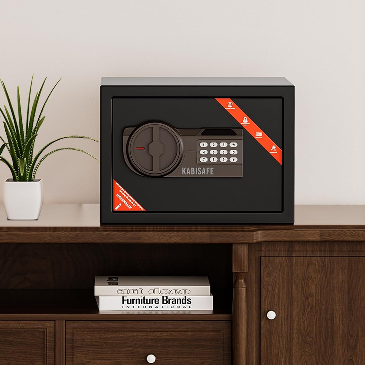 KABISAFE Elektronische Kluis 25L - Zwart - Cijferslot & Sleutel - 25x35x25 cm - 34% Korting
