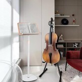 Verrijdbare Boekenstandaard met Bijzettafel Wit 50-130 cm (34% Korting)
