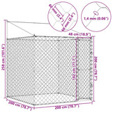 Grote Hondenbench Buiten 200x200x258 cm Staal & PE - 35% Korting!