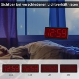 Eachui Digitale Wekker - Batterijgevoed, Grote Cijfers, Dimbaar - 34% Korting