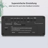 Eachui Digitale Wekker - Batterijgevoed, Grote Cijfers, Dimbaar - 34% Korting