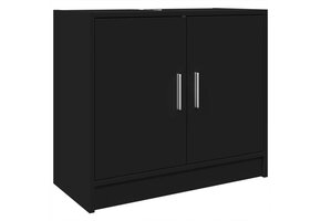 vidaXL Wastafelkast Zwart 63x29x55 cm Bewerkt Hout - 34% Korting