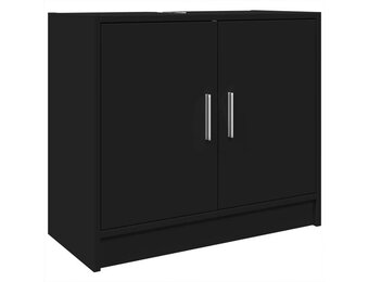 vidaXL Wastafelkast Zwart 63x29x55 cm Bewerkt Hout - 34% Korting