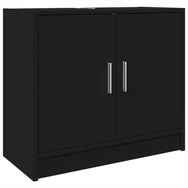 vidaXL Wastafelkast Zwart 63x29x55 cm Bewerkt Hout - 34% Korting