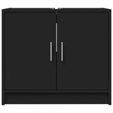 vidaXL Wastafelkast Zwart 63x29x55 cm Bewerkt Hout - 34% Korting
