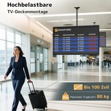 Putilsen Zwarte TV Plafondbeugel L (50-100 inch) - 34% Korting