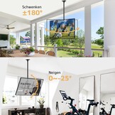 Putilsen Zwarte TV Plafondbeugel L (50-100 inch) - 34% Korting