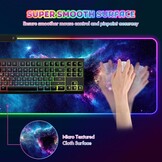 XXL RGB Gaming Bureauonderlegger - 90x40 cm - Galaxy Design - 32% Korting