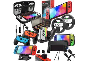 Orzly Geek Pack Nintendo Switch Accessoiresbundel Zwart - 34% Korting