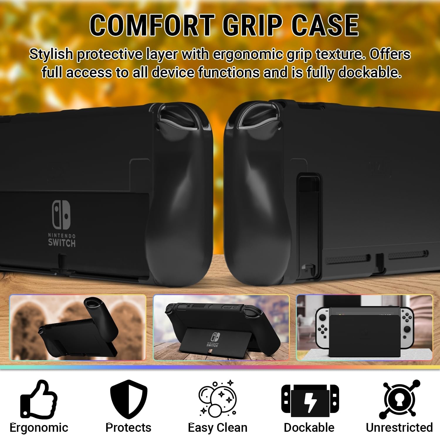 Orzly Geek Pack Nintendo Switch Accessoiresbundel Zwart - 34% Korting