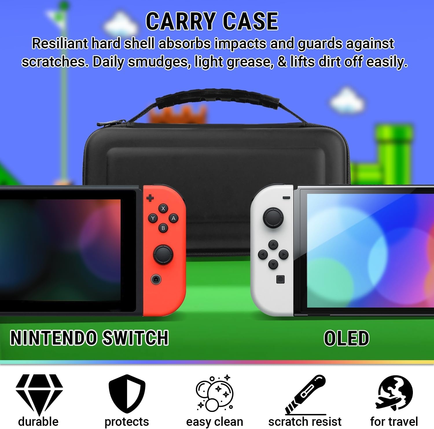 Orzly Geek Pack Nintendo Switch Accessoiresbundel Zwart - 34% Korting
