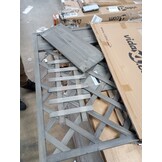 Plantbak met latwerk 50x25x90 cm Massief Vurenhout Grijs - 53% Korting