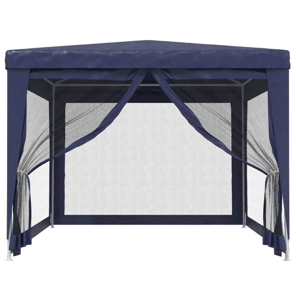 Blauwe Partytent 3x4m met 4 Mesh Wanden - 34% Korting!